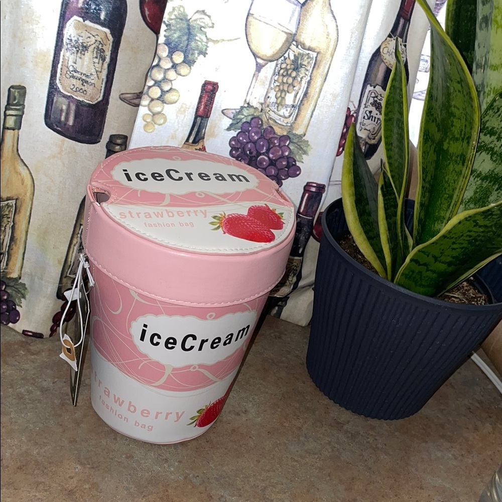 Pink strawberry Ice Cream Fashion Bag